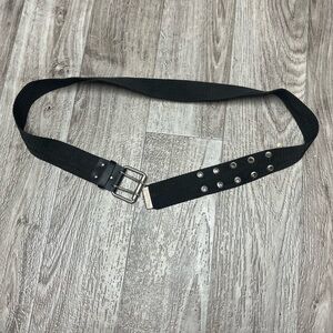 Black Belt with Silver Buckle